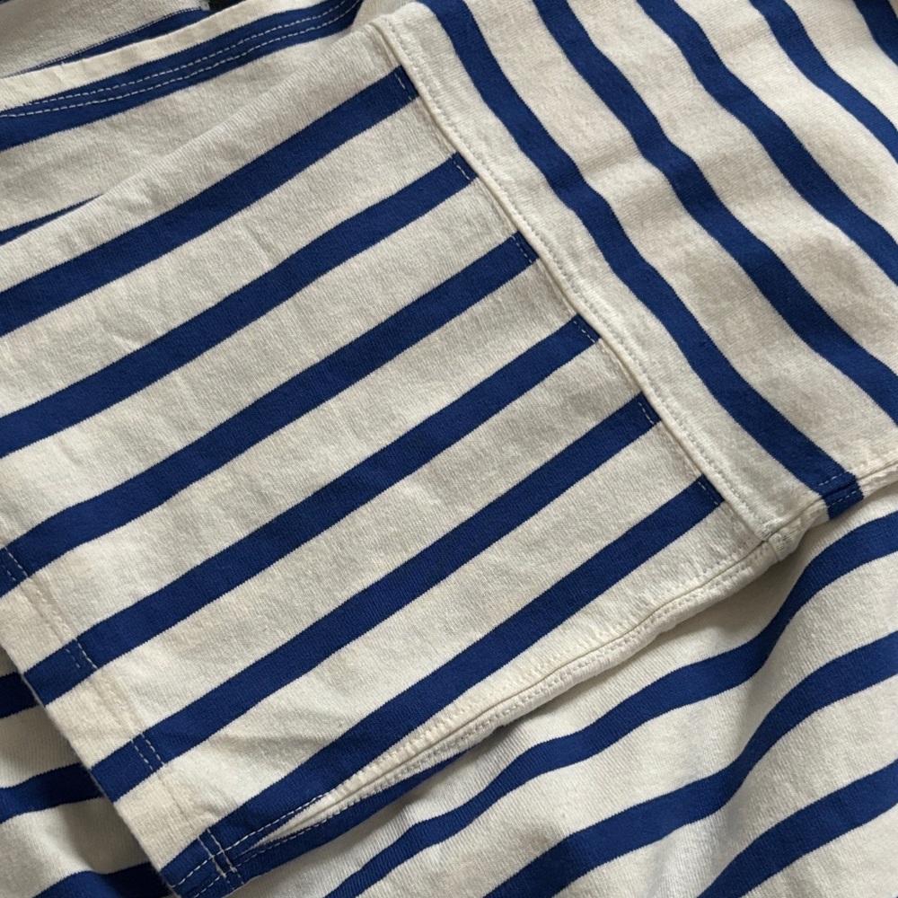 Everlane Navy and White Striped Long Sleeve Dress, new without tags - Picture 7 of 7